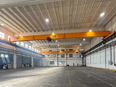 5 Ton and 10 Ton  single girder overhead crane main girder and electric hoist installed in Argentina factory workshop