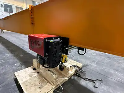 Electric hoist and trolley system on Yuantai HD overhead crane for 5 ton and 10 ton lifting applications