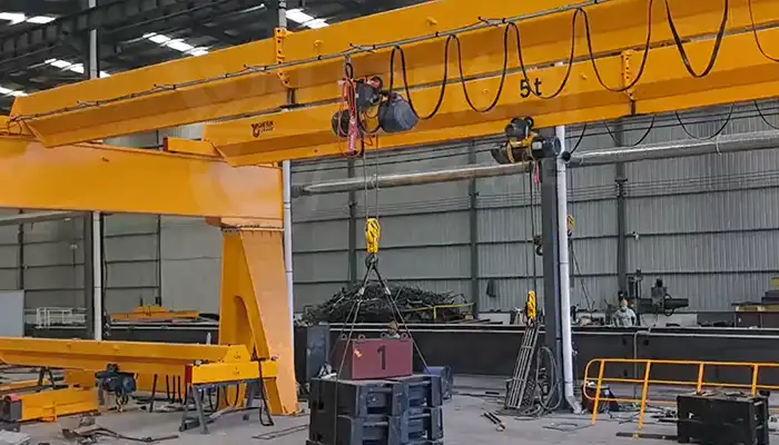 load testing of 5 ton single girder overhead crane